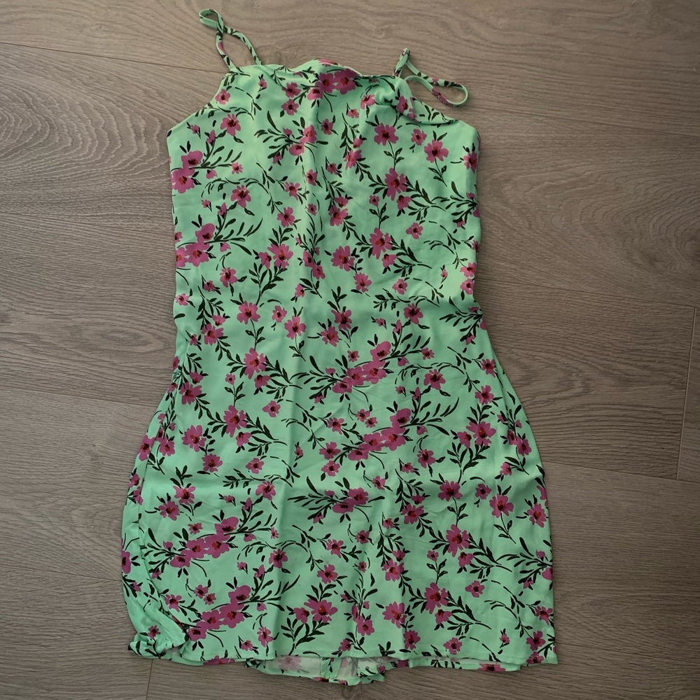Green Floral Zara Slip Dress